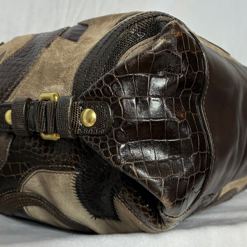 Coach Patchwork Suede Leather Chain Shoulder Bag … - image 14